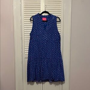 Lilly Pulitzer Blue and White Polka Dot Kids Dress